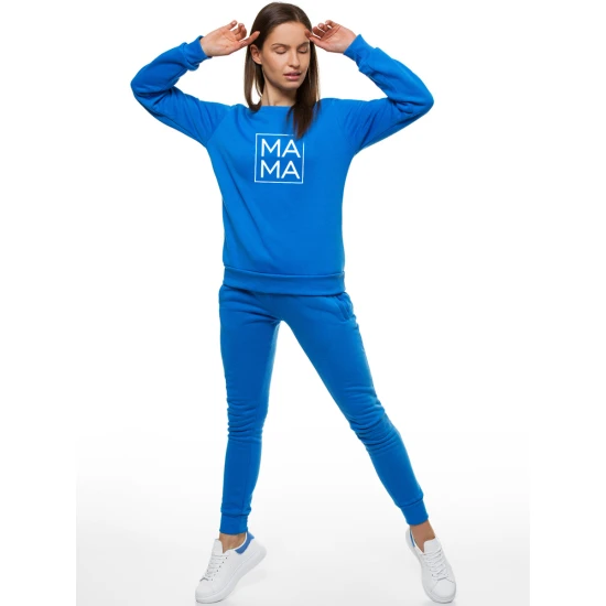Moteriškas šviesiai mėlynas džemperis MAMA JS/W01