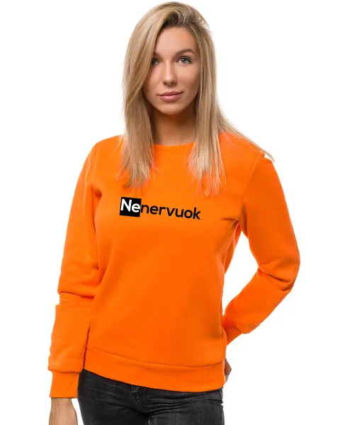Moteriškas oranžinės spalvos džemperis Nenervuok