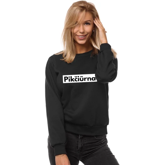 Moteriškas juodas džemperis Pikčiūrna JS/W01