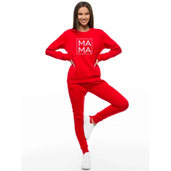 Moteriškas raudonas džemperis MAMA JS/W01