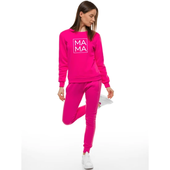 Moteriškas ryškiai rožinis džemperis MAMA JS/W01