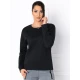 Moteriškas juodas džemperis Kober JS/W01
