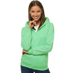 Moteriškas džemperis su gobtuvu mėtinės spalvos Look