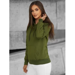 Chaki moteriškas džemperis su gobtuvu Molin