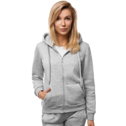 Moteriškas džemperis su gobtuvu pilkos spalvos Look