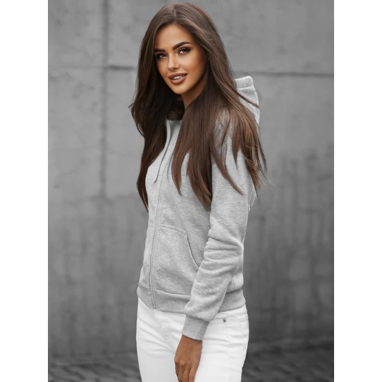 Moteriškas džemperis su gobtuvu pilkos spalvos Look JS/W03
