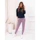 Moteriškos levandų spalvos laisvalaikio kelnės Lilit PLR070