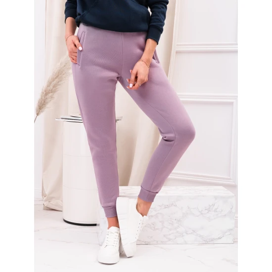 Moteriškos levandų spalvos laisvalaikio kelnės Lilit PLR070