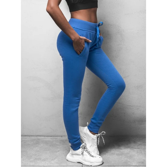 Moteriškos šviesiai mėlynos laisvalaikio kelnės Flor JS/CK01