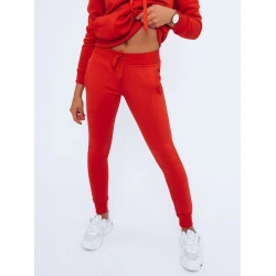 Moteriškos raudonos laisvalaikio kelnės Flor