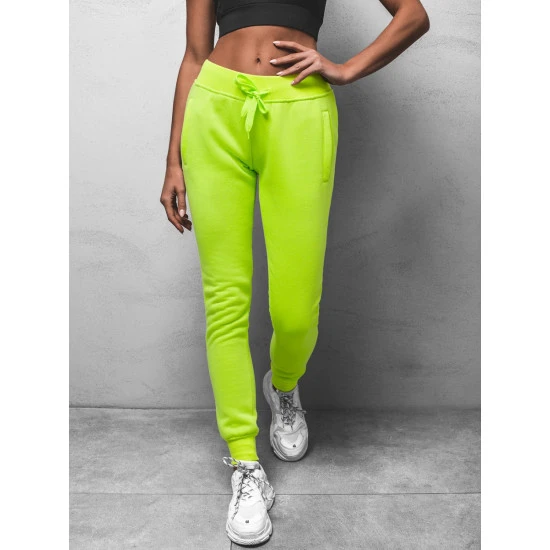 Moteriškos žalios/neoninės laisvalaikio kelnės Flor JS/CK01