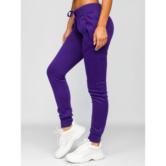 Moteriškos violetinės laisvalaikio kelnės Flor JS/CK01