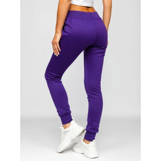 Moteriškos violetinės laisvalaikio kelnės Flor JS/CK01