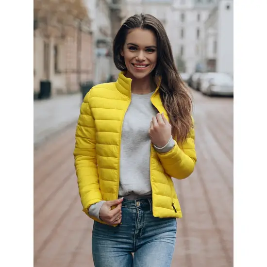 Geltonos spalvos moteriška pavasarinė striukė Doli JB/JP1141