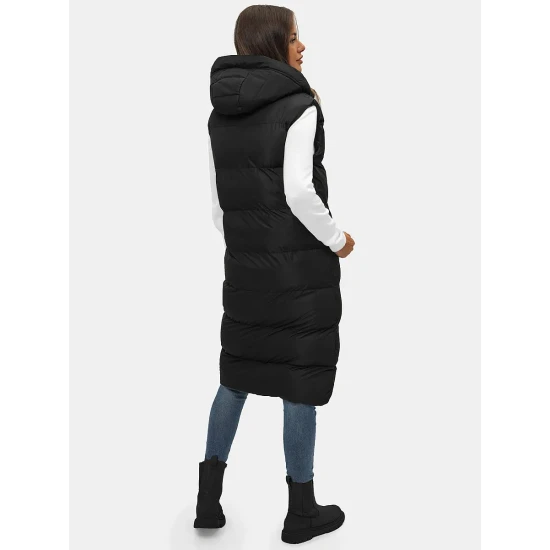 Juoda moteriška liemenė su gobtuvu Vivol JS/M728/39