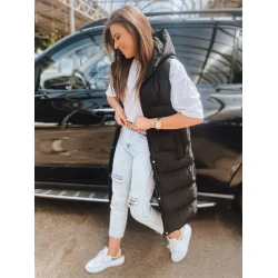 Juoda moteriška liemenė su gobtuvu Luves