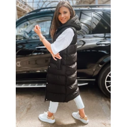 Juoda moteriška liemenė su gobtuvu Luves