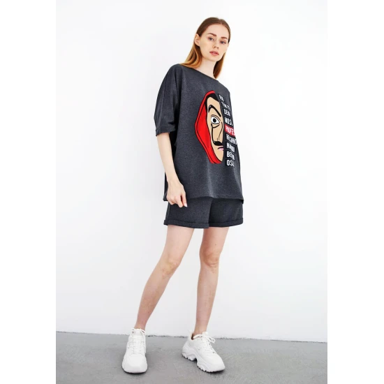 Tamsiai pilkas moteriškas komplektas Vendetta PK1121 Premium