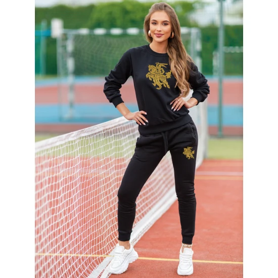 Moteriškas juodas sportinis komplektas Vytis-GOLD Sportinis4