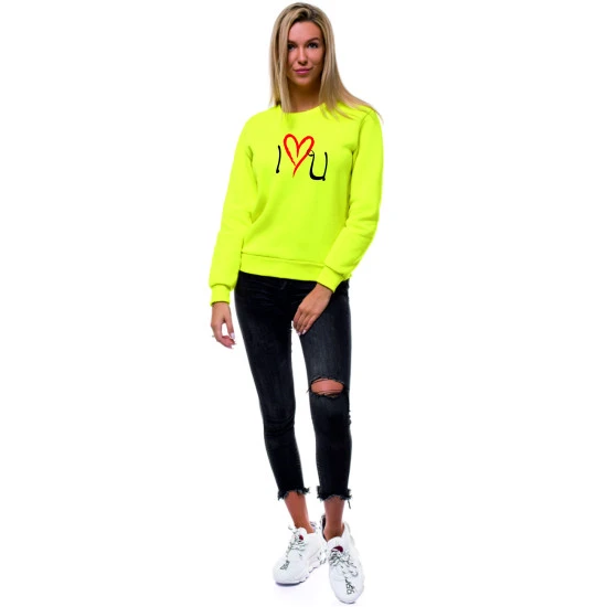 Moteriškas geltonas džemperis Love JS/W01