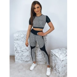 Juodas moteriškas sportinis komplektas Okra
