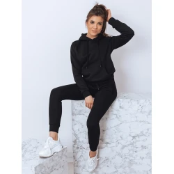 Juodas moteriškas komplektas su gobtuvu Komet