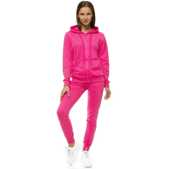 Plonas rožinės spalvos moteriškas komplektas su gobtuvu Lėja 56