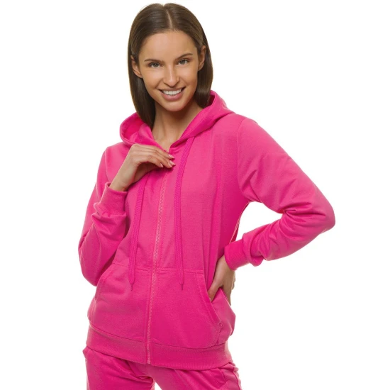 Plonas rožinės spalvos moteriškas komplektas su gobtuvu Lėja 56