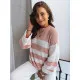 Women's sweater pink-white Dita MY1855