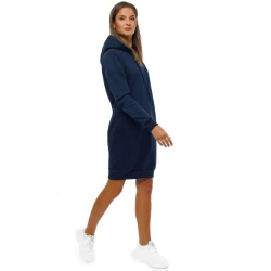 Moteriška tamsiai mėlyna suknelė su gobtuvu Margaret