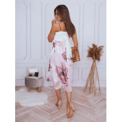 Balta moteriška suknelė rožinėmis gėlėmis "Ladybird"