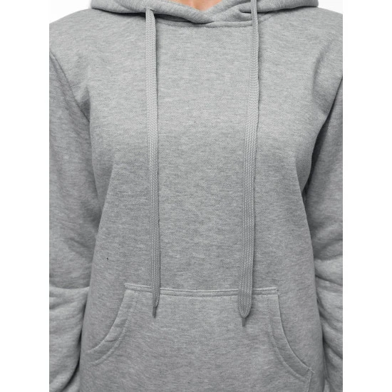 Moteriška šviesiai pilka suknelė su gobtuvu Megan JS/YS10003/2