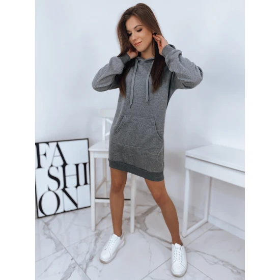 Moteriška tamsiai pilka suknelė su gobtuvu Megan JS/YS10003/5