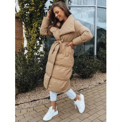 Smėlio spalvos moteriška dygsniuota striukė Favi