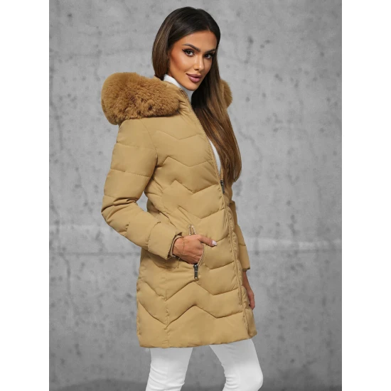 Smėlio spalvos moteriška žieminė striukė Tamira JS/16M9121/62