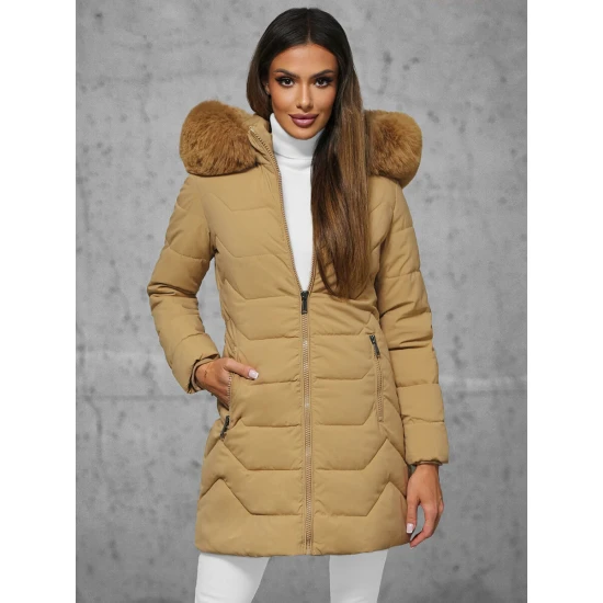 Smėlio spalvos moteriška žieminė striukė Tamira JS/16M9121/62