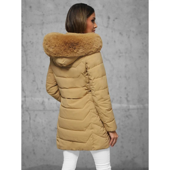 Smėlio spalvos moteriška žieminė striukė Tamira JS/16M9121/62