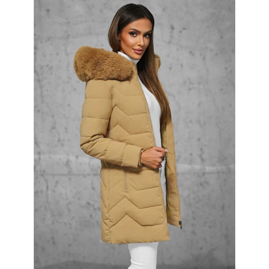 Smėlio spalvos moteriška žieminė striukė Tamira JS/16M9121/62