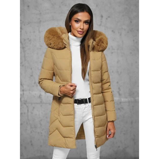 Smėlio spalvos moteriška žieminė striukė Tamira JS/16M9121/62