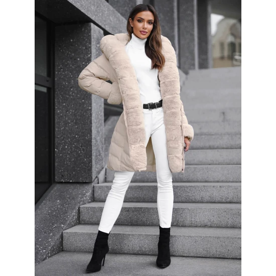 Striukė smėlinė su kailiu Dorter JS/5M3156/254