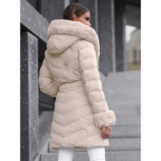 Striukė smėlinė su kailiu Dorter JS/5M3156/254