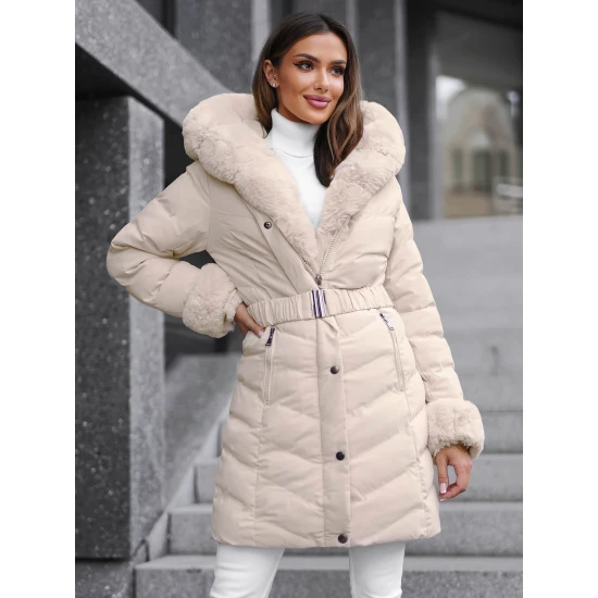 Striukė smėlinė su kailiu Dorter JS/5M3156/254