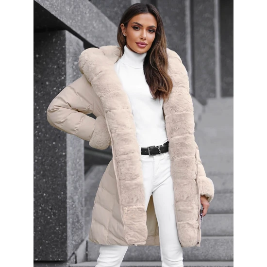 Striukė smėlinė su kailiu Dorter JS/5M3156/254