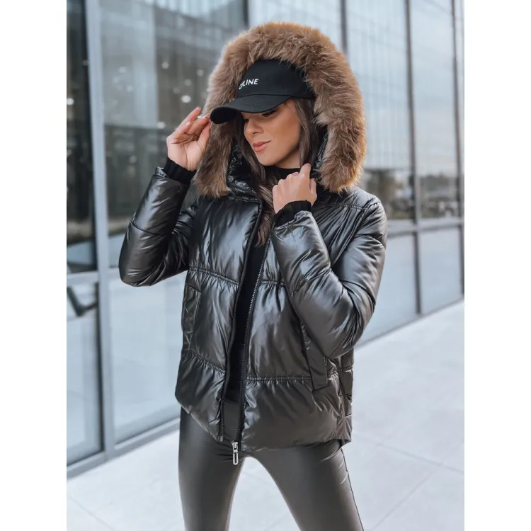 Juoda moteriška striukė Sparkle TY3953