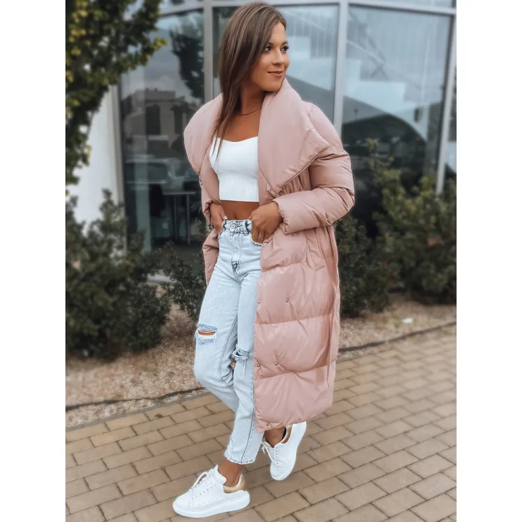 Rožinė moteriška dygsniuota striukė Favi Moteriškos striukės