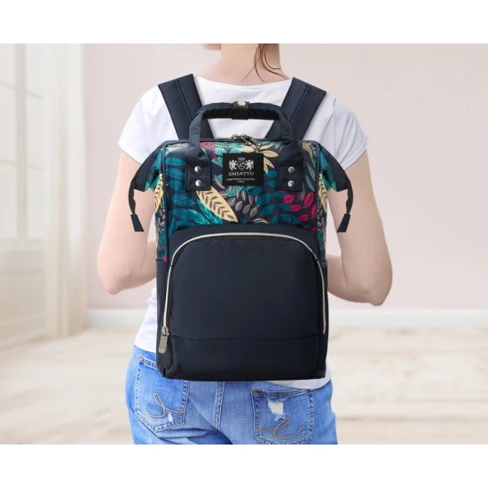 Mėlyna mamos kuprinė su rankenomis Uga ZG660