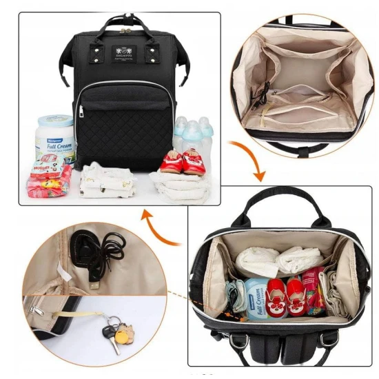 Mėlyna mamos kuprinė su rankenomis Uga ZG660