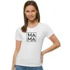 Женские белые футболки MAMA