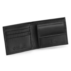 Vyriška piniginė iš natūralios odos Slim (juoda) 