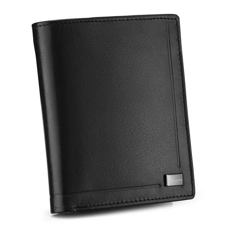 Vyriška piniginė iš natūralios odos Baret (juoda) ZG-051-BAR Premium